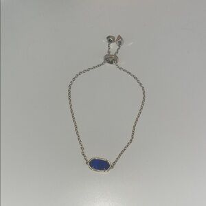 Kendra Scott Silver Bracelet with Blue Stone